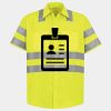 Men's High Visibility Safety Short Sleeve Work Shirt Thumbnail