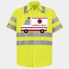 Men's High Visibility Safety Short Sleeve Work Shirt Thumbnail