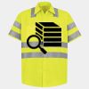 Men's High Visibility Safety Short Sleeve Work Shirt Thumbnail