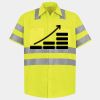 Men's High Visibility Safety Short Sleeve Work Shirt Thumbnail